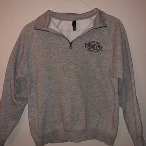 Youglife Gray 3/4 Zip Pullover